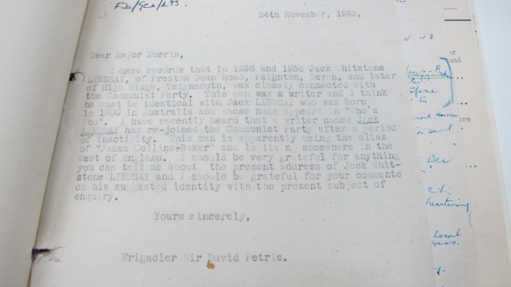 Jack Lindsay Mi5 Report 24 November 1943